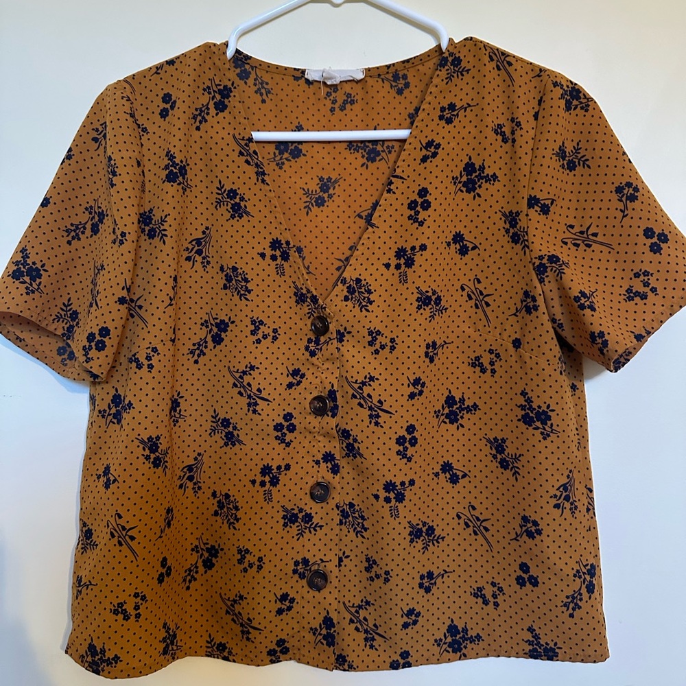 Floral Button-Up Women's Top